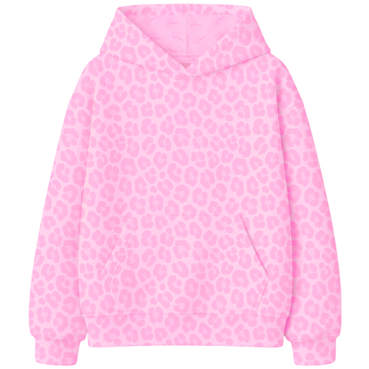 Bubblegum Pink Leopard Hoodie