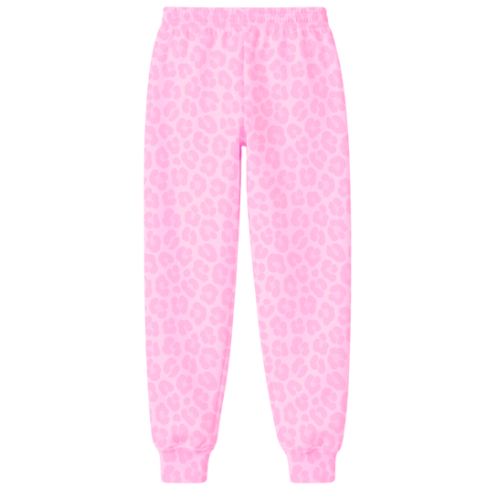 Bubblegum Pink Leopard Sweatpants